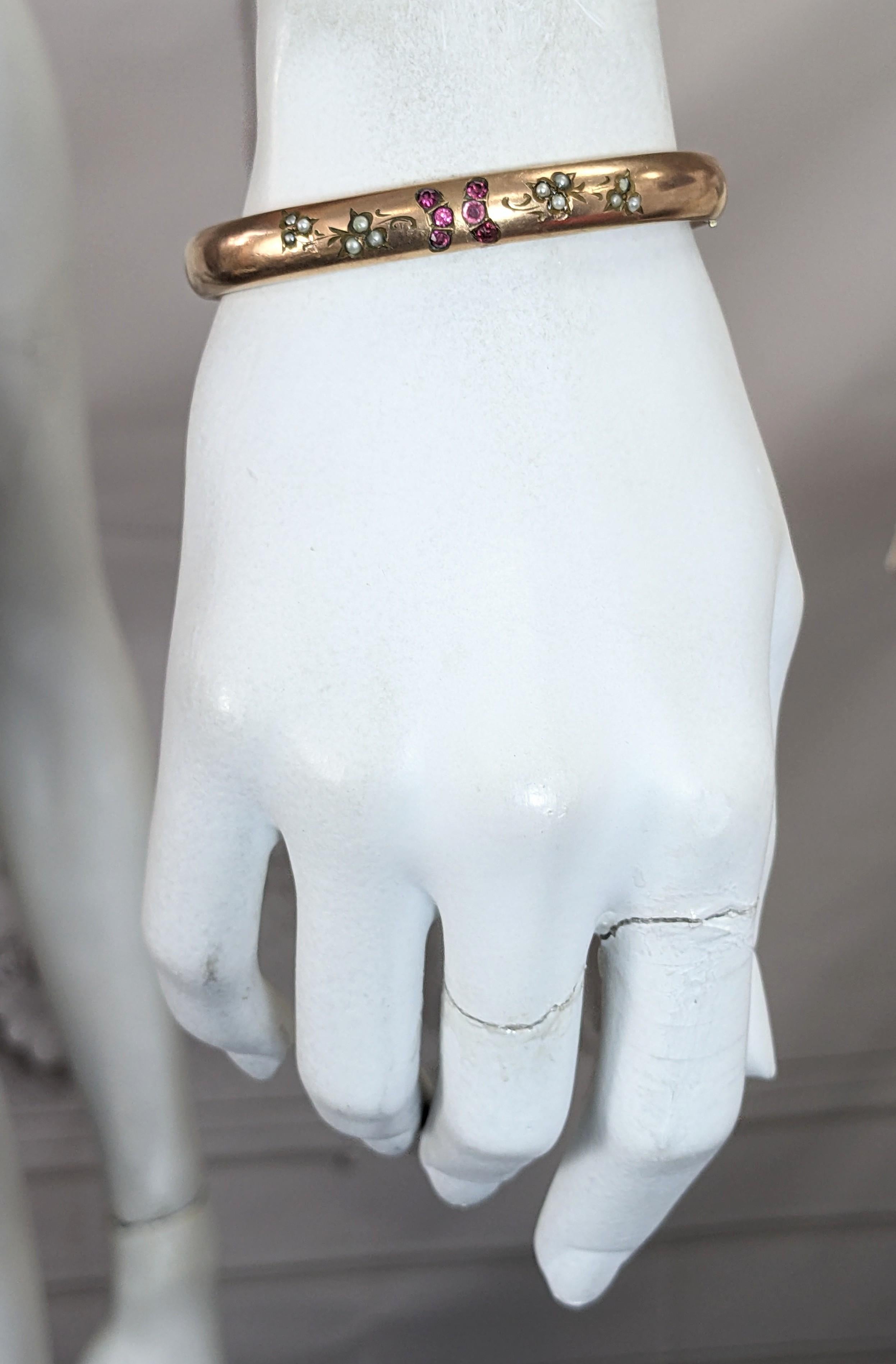 Bracelet victorien en pâte remplie d'or en vente 3