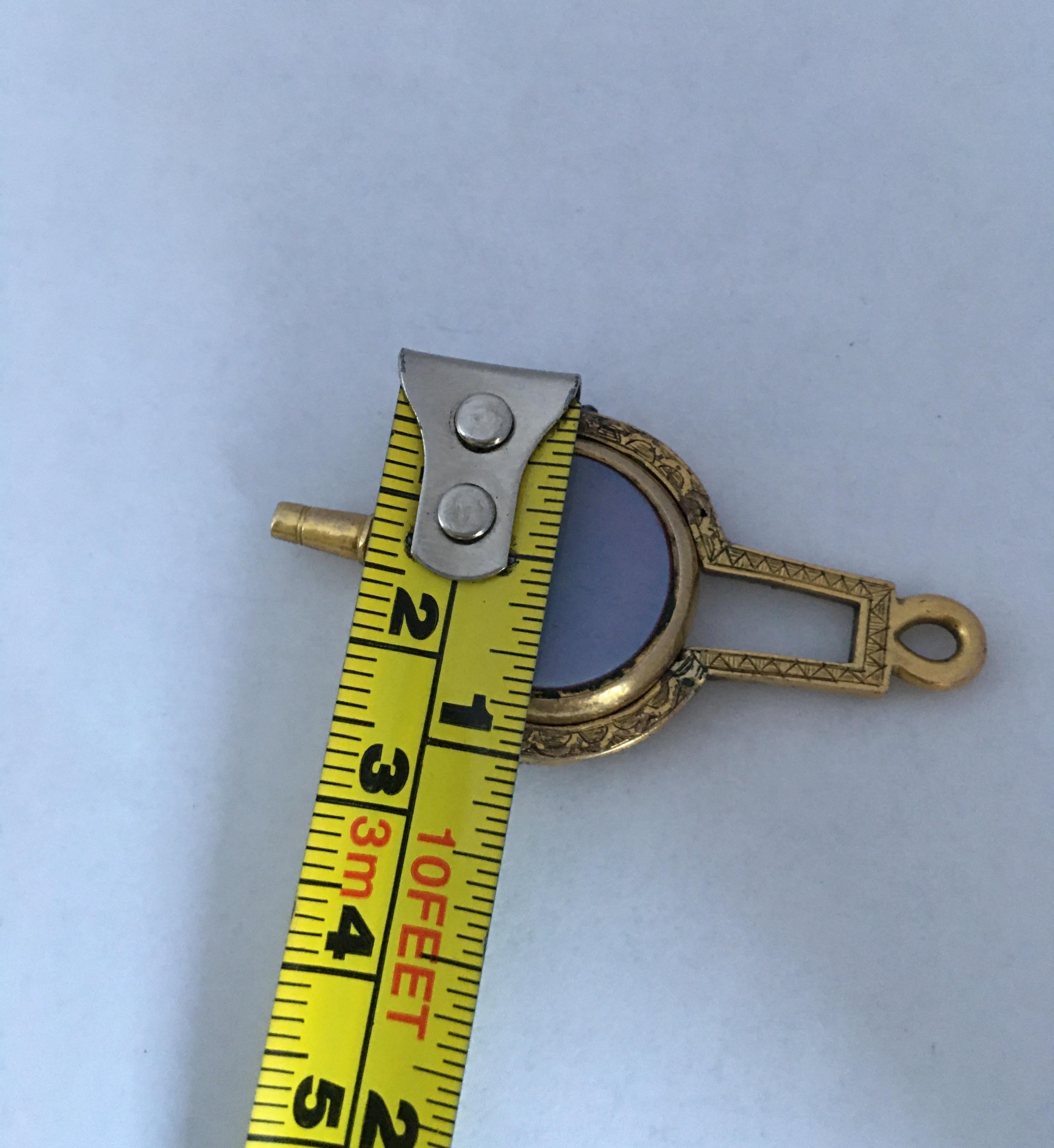 Victorian Gold Filled Sardonyx and Bloodstone Pocket Watch Key / Fob Pendant For Sale 5