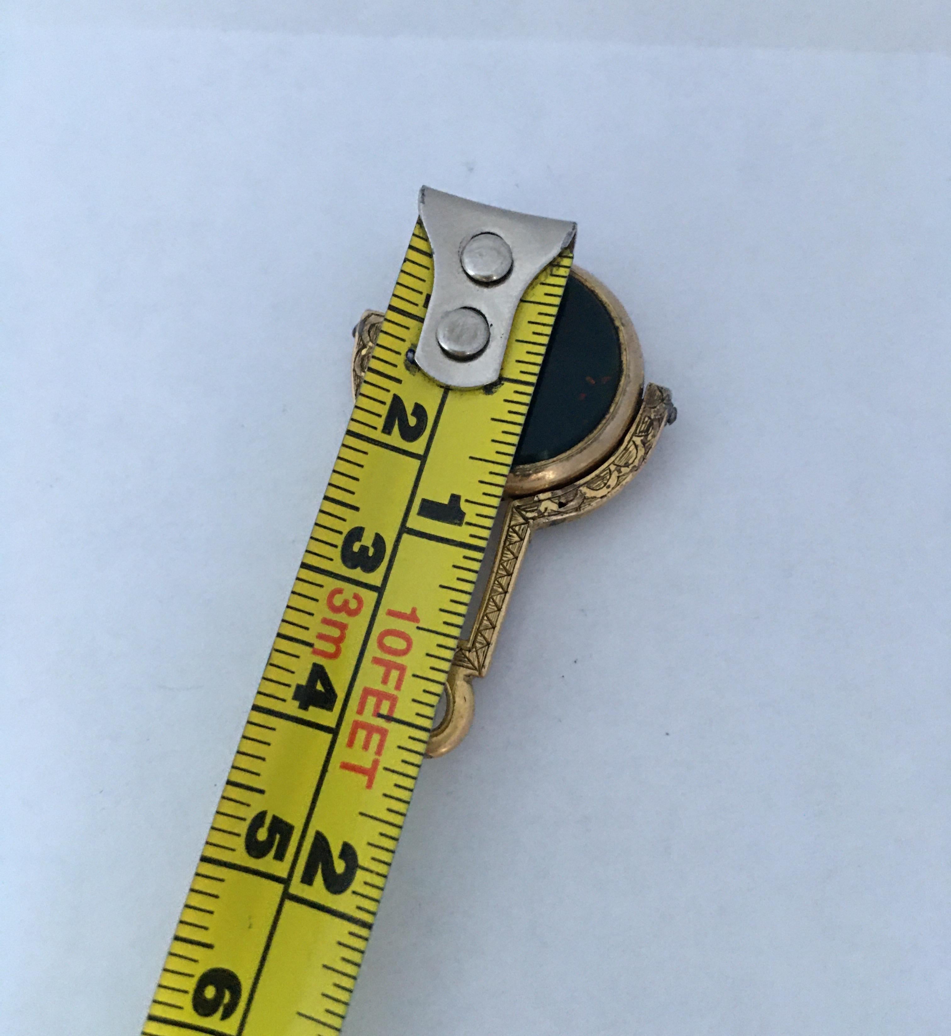 Victorian Gold Filled Sardonyx and Bloodstone Pocket Watch Key / Fob Pendant For Sale 6