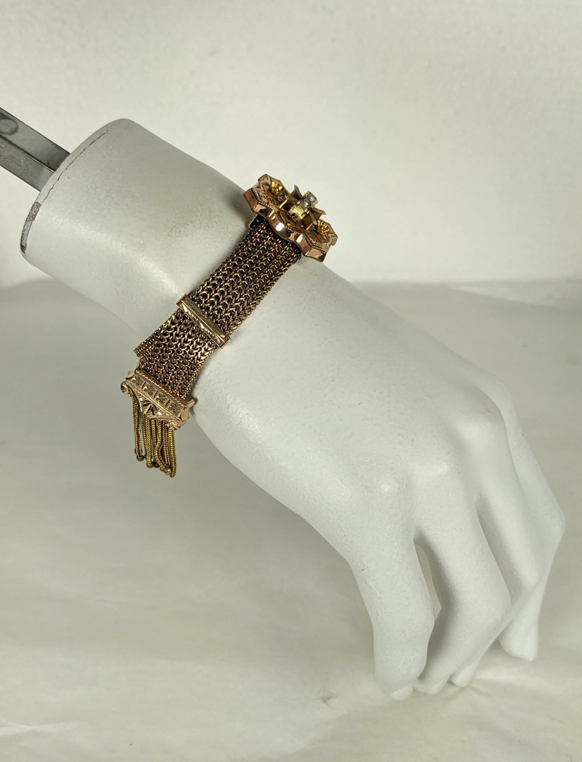 Viktorianisches goldgefülltes Slide-Armband im Angebot 5
