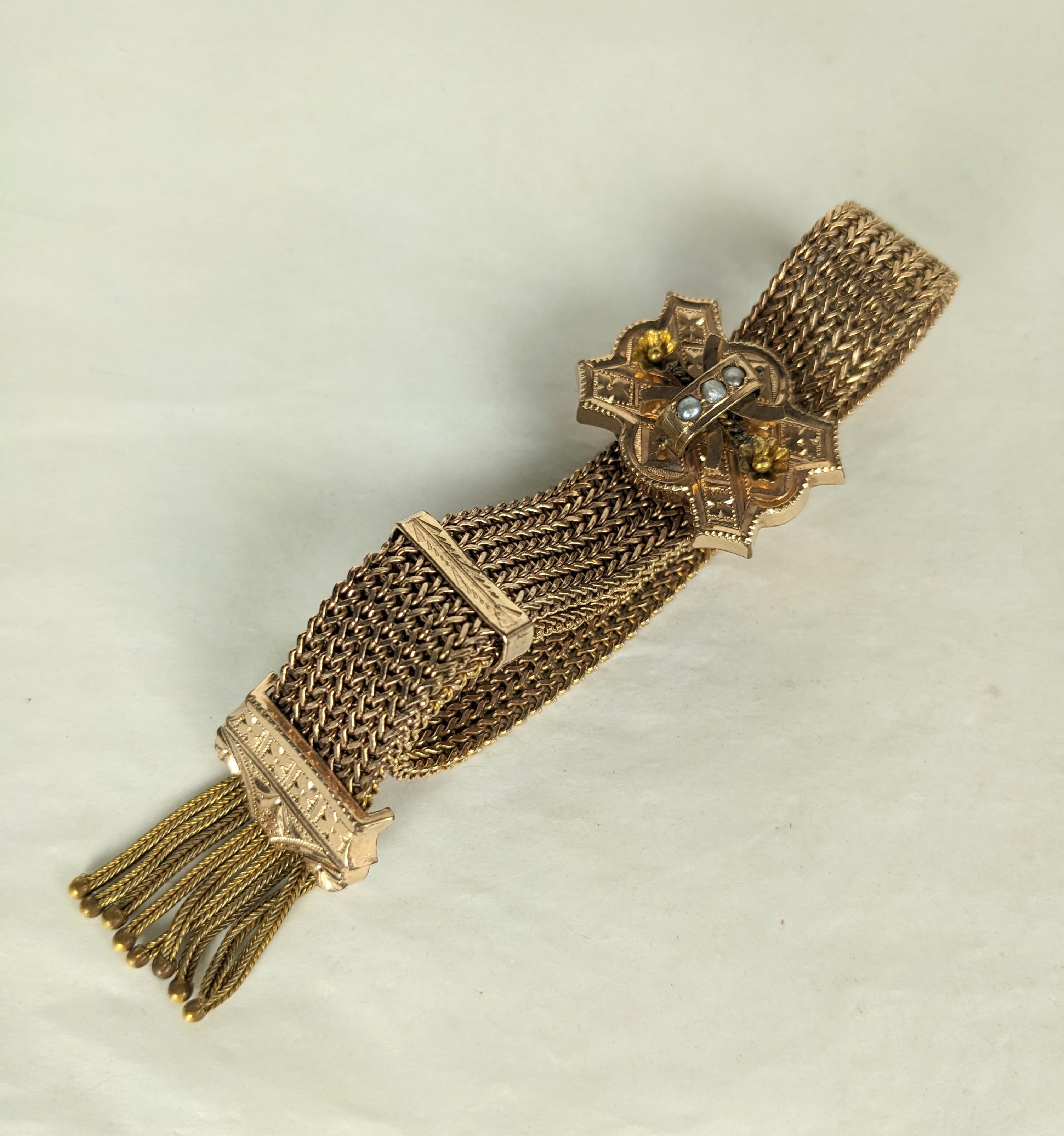 Women's Victorian Gold Filled Slide Bracelet For Sale