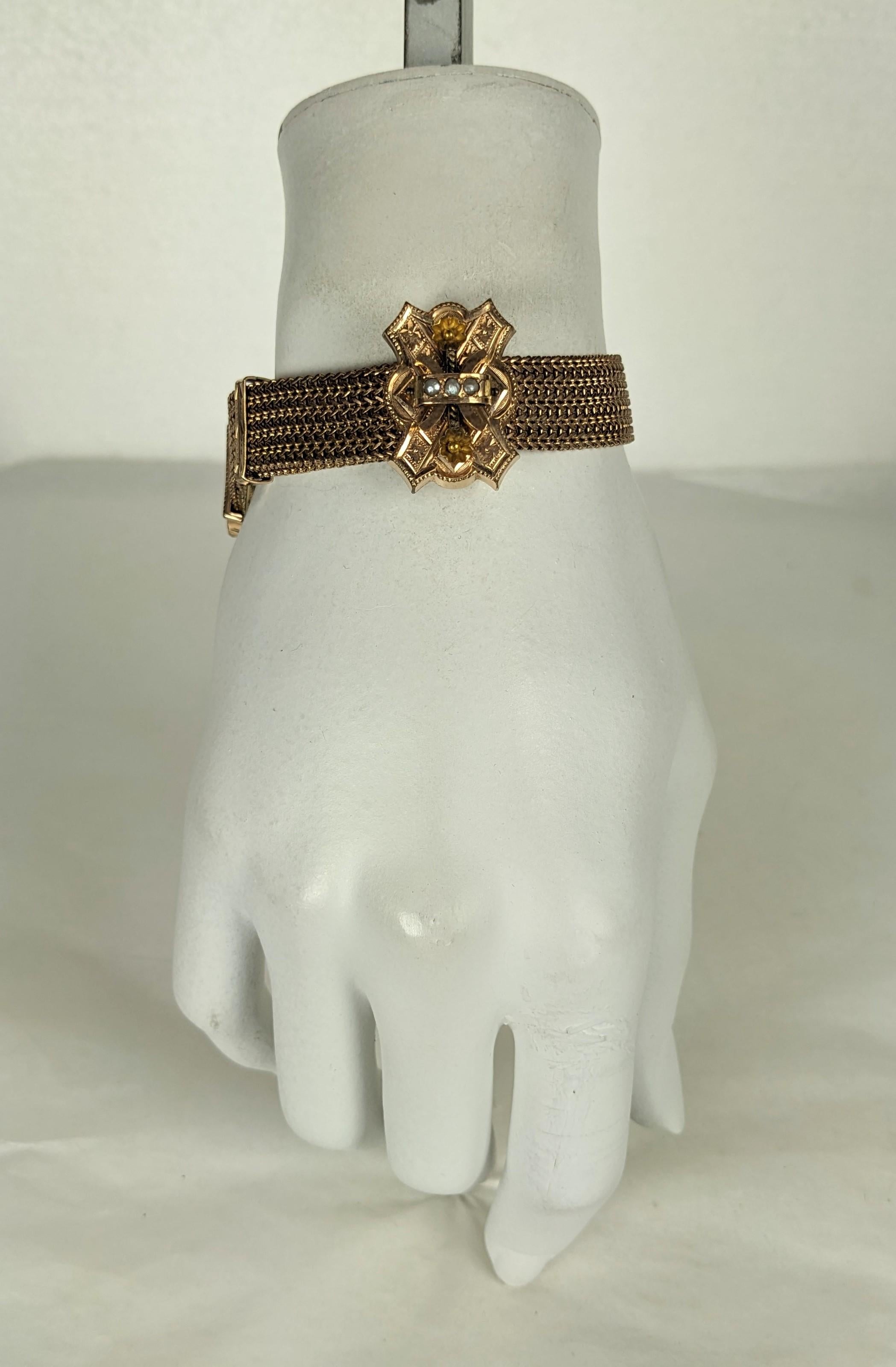 Victorian Gold Filled Slide Bracelet For Sale 2