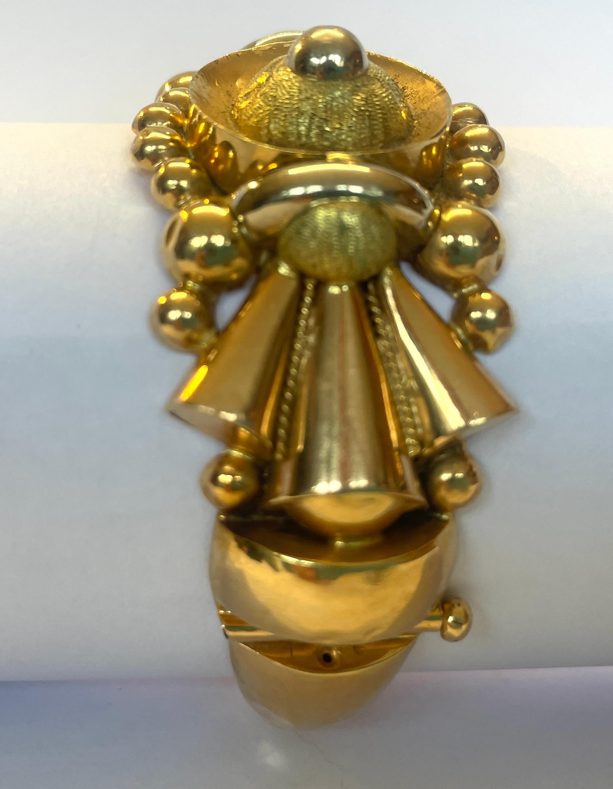 Victorian Gold French Oriental Bangle Bracelet 18 Karat For Sale 14