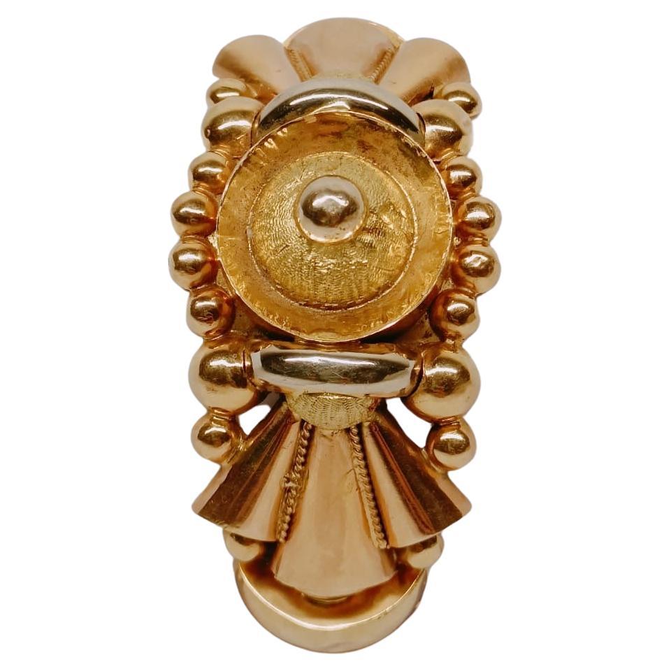 Victorian Gold French Oriental Bangle Bracelet 18 Karat For Sale 3