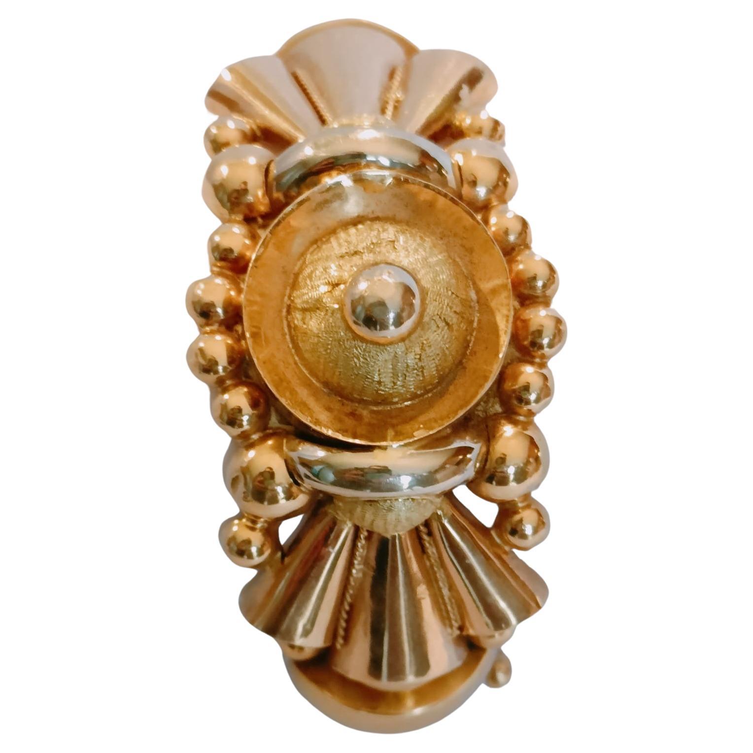 Victorian Gold French Oriental Bangle Bracelet 18 Karat For Sale 5