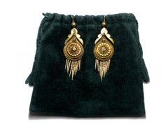 Victorian Gold Fringe Earrings