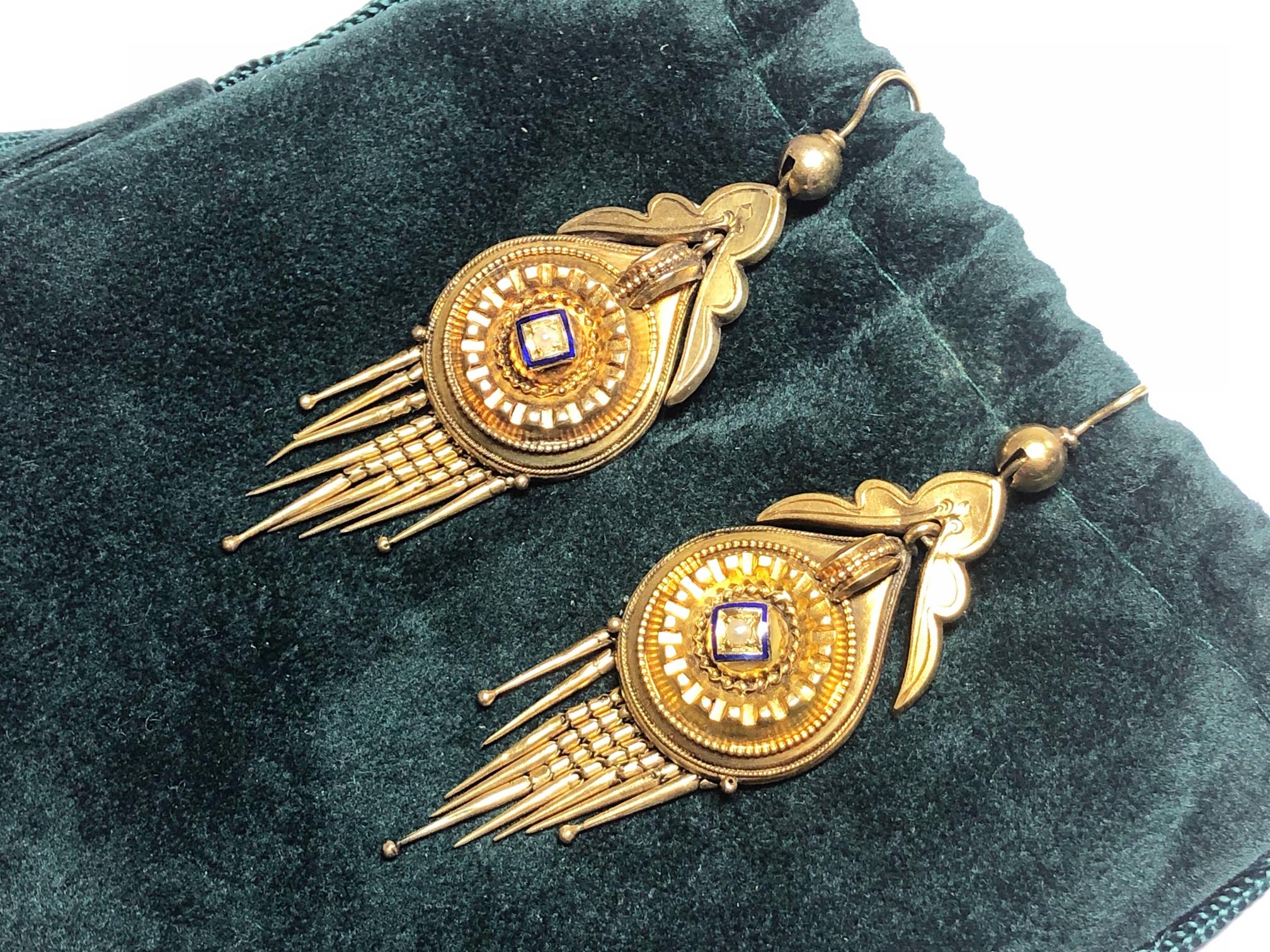victorian gold earrings