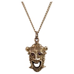 Antique Victorian Gold Gargoyle Pendant
