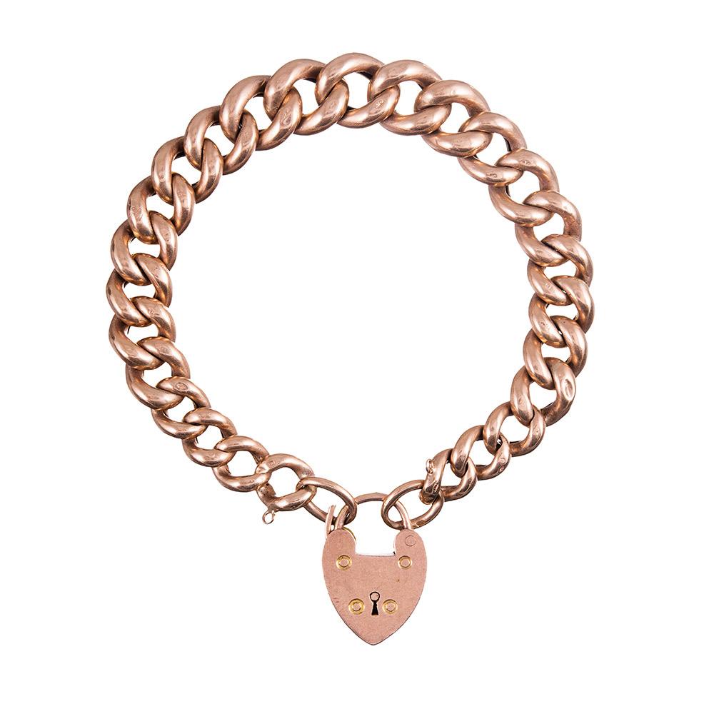 Bracelet à maillons en or de style victorien Pour femmes en vente