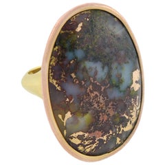 Antique Victorian Gold in Quartz Statement Ring