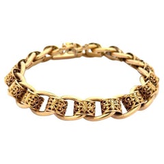 Victorian Gold Link Handmade Antique Bracelet