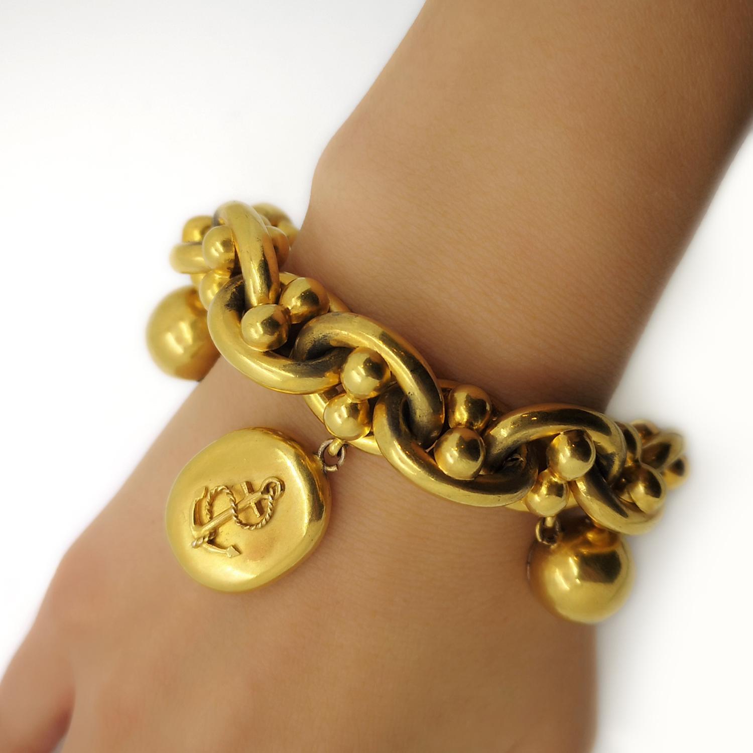 Viktorianische Gold Medaillon nautischen Armband mit Kollodium positive Fotografie c1865 im Zustand „Gut“ im Angebot in London, GB