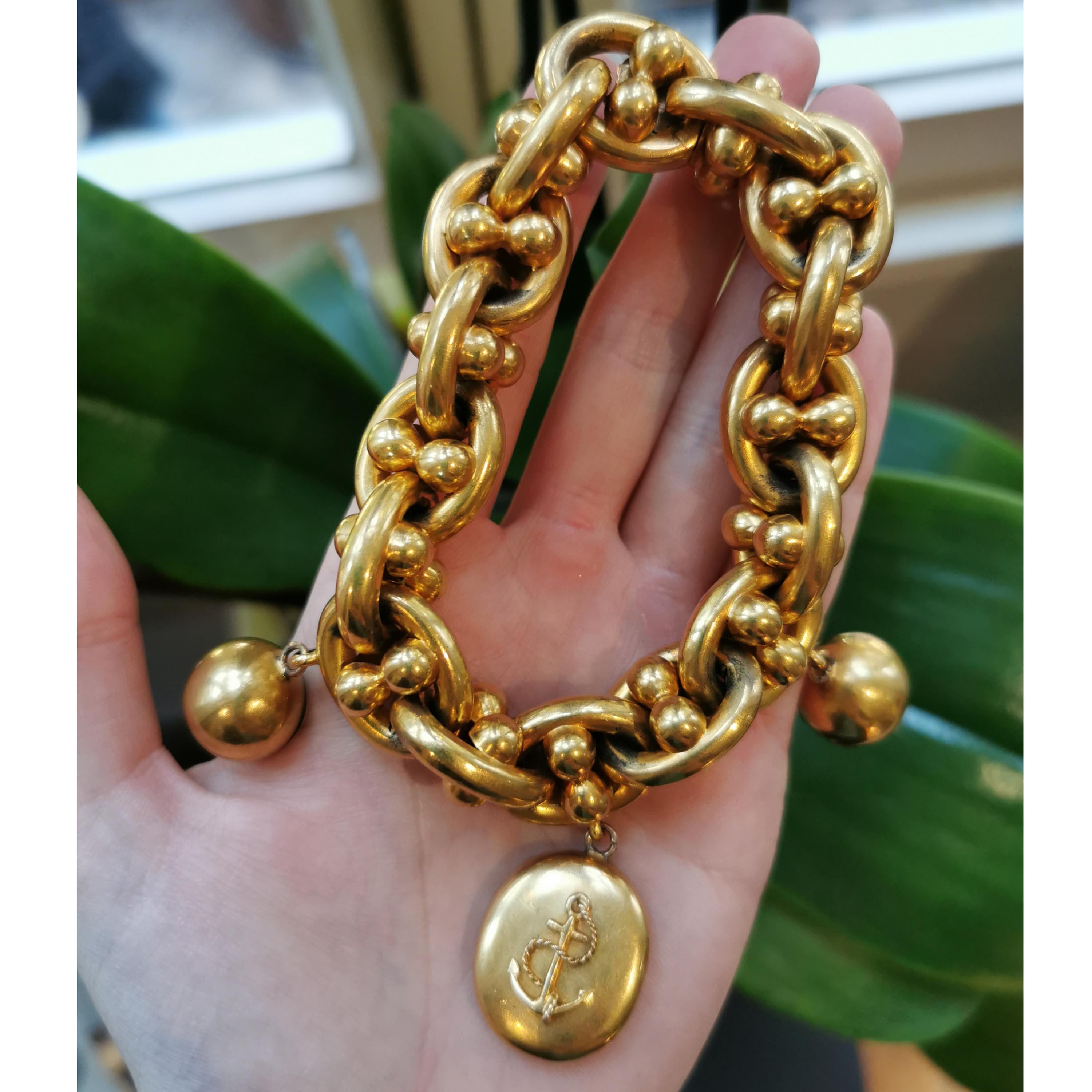 Viktorianische Gold Medaillon nautischen Armband mit Kollodium positive Fotografie c1865 im Angebot 1