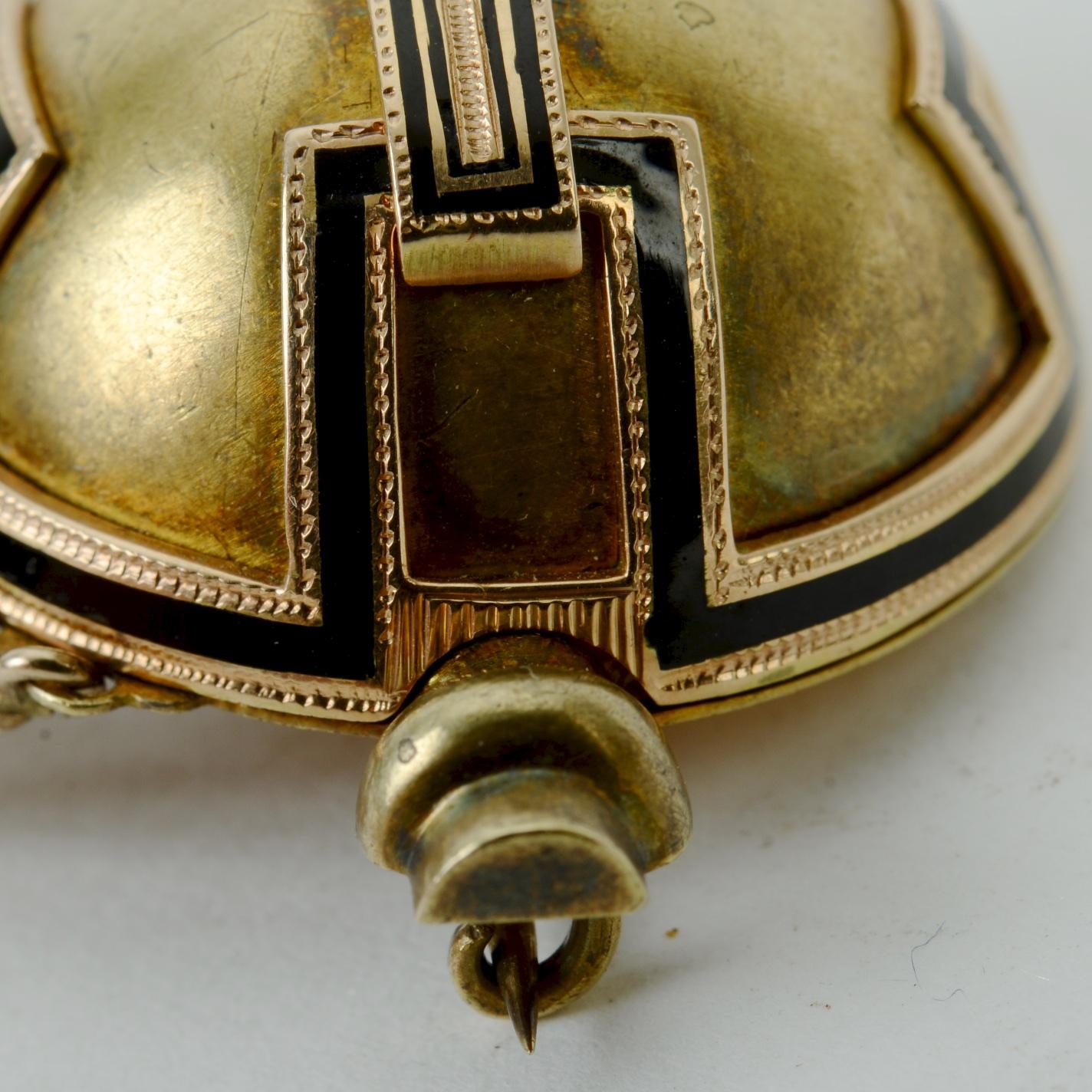 Victorian 14k Gold Orb Pin c1880 2