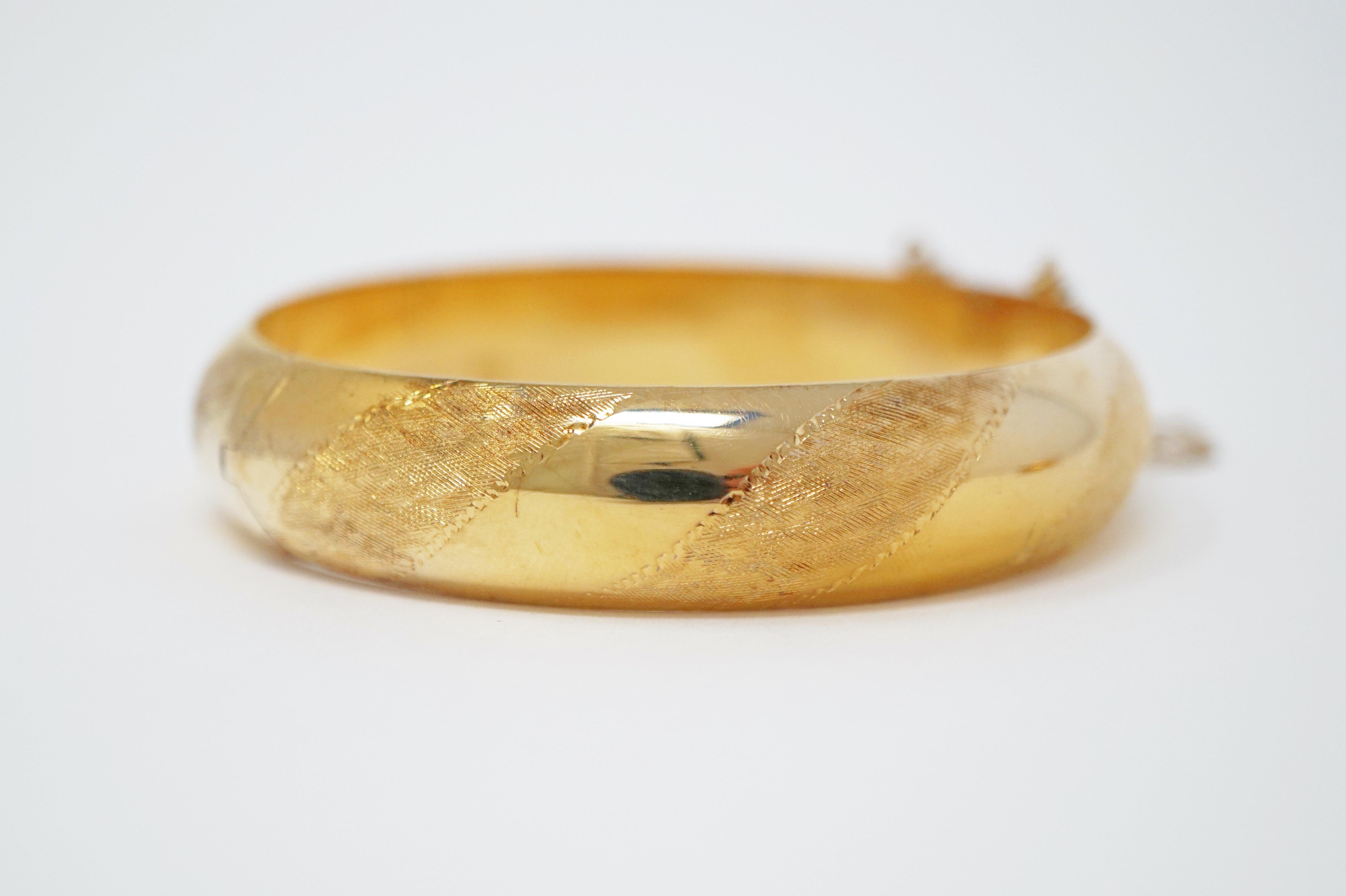 gold over silver bangles