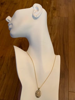 Victorian Gold Pendant 1.50 Carat Natural Old European Diamond, circa 1910