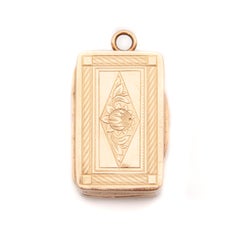Antique Victorian Gold Vinaigrette Scent Box Pendant
