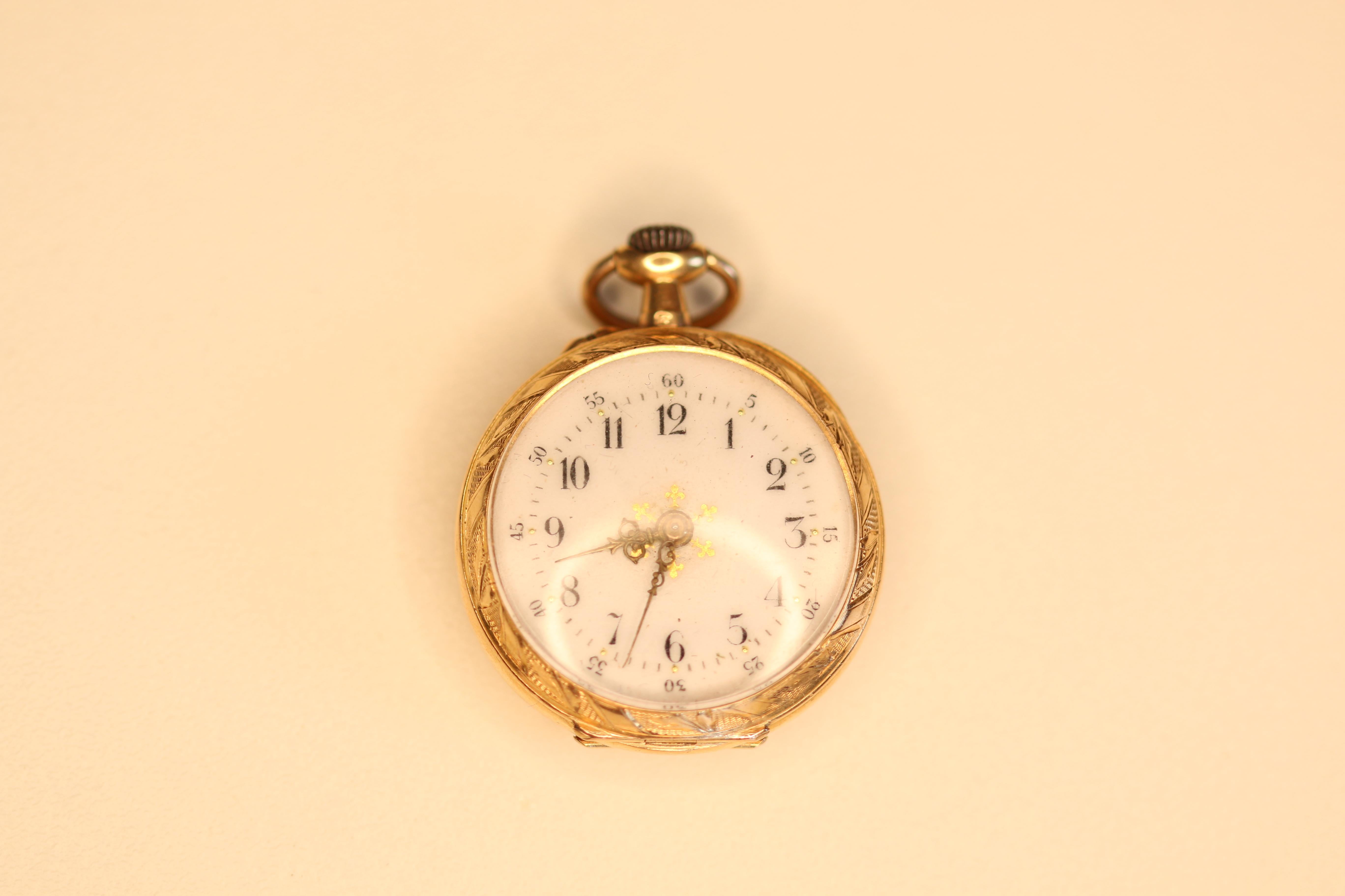 Women's or Men's Victorian Gold Pocket Watch