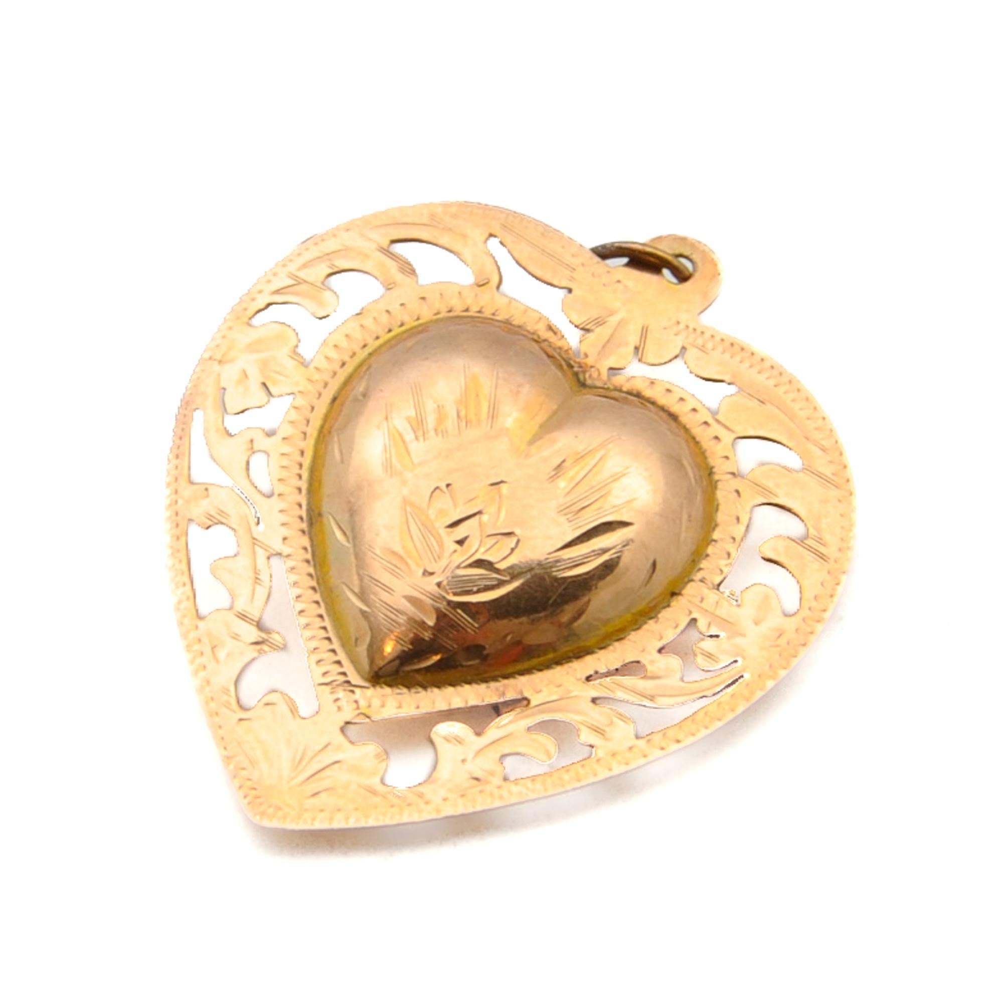 vintage gold heart locket