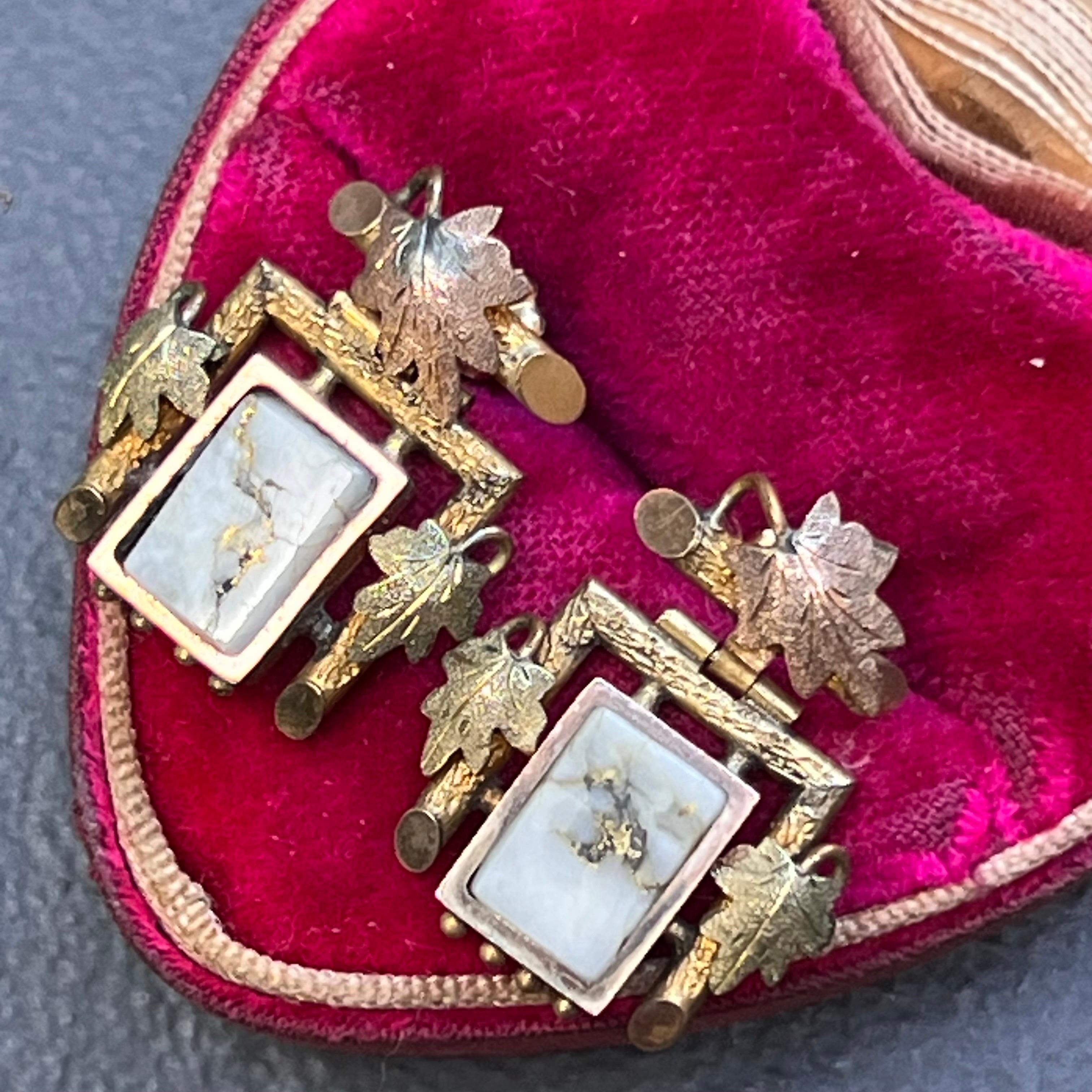 Victorian  Gold Quartz Dangle Earrings  For Sale 11