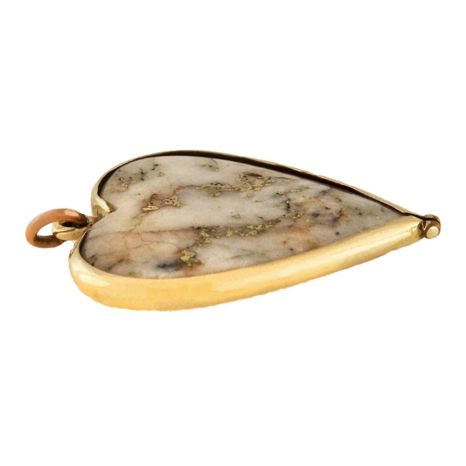 gold quartz pendant