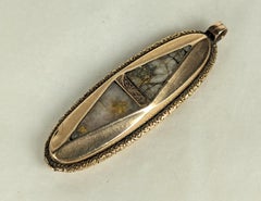 Ciondolo vittoriano in quarzo d'oro