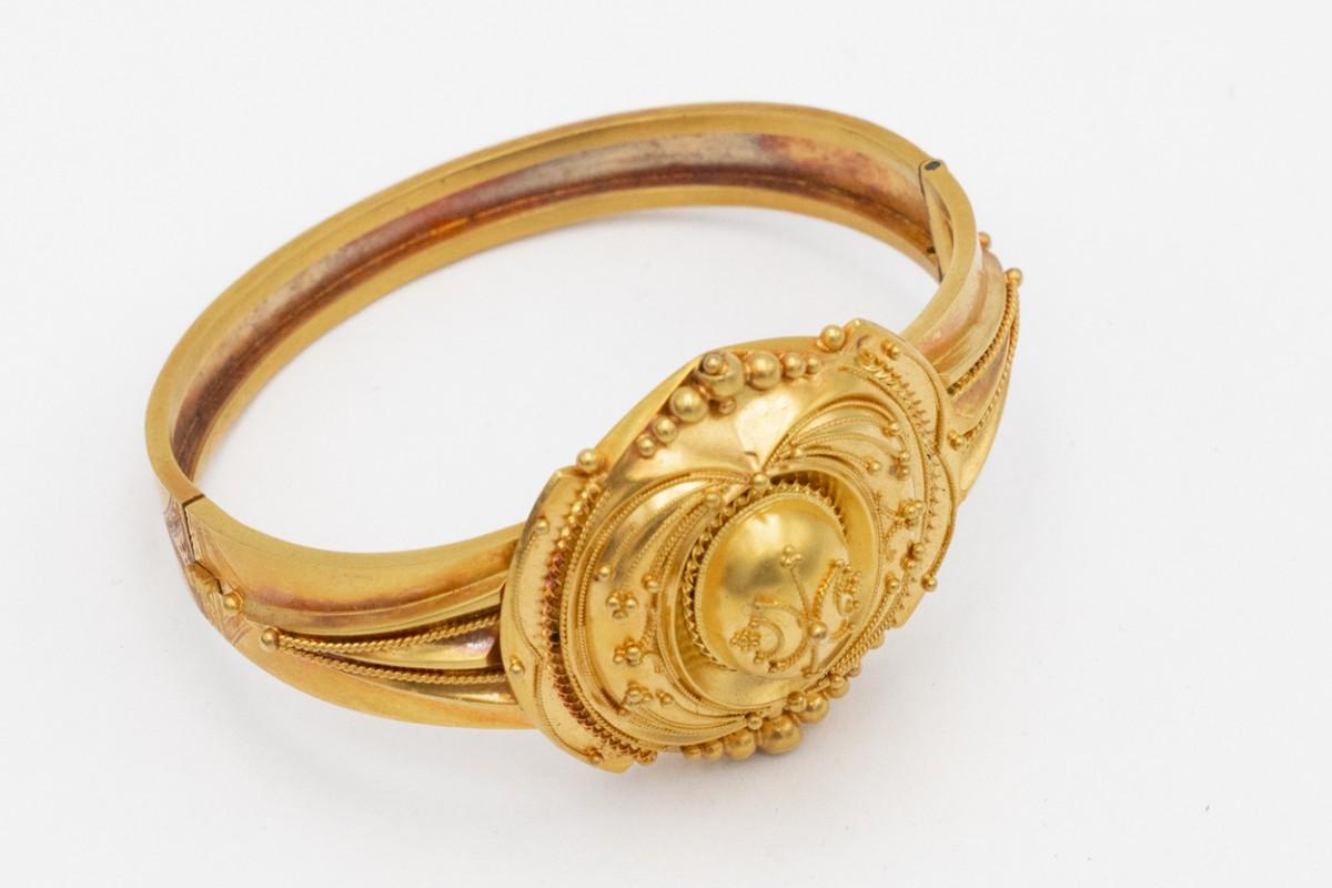 Women's or Men's Victorian golden bracelet, Great Britain, early 19th century. For Sale