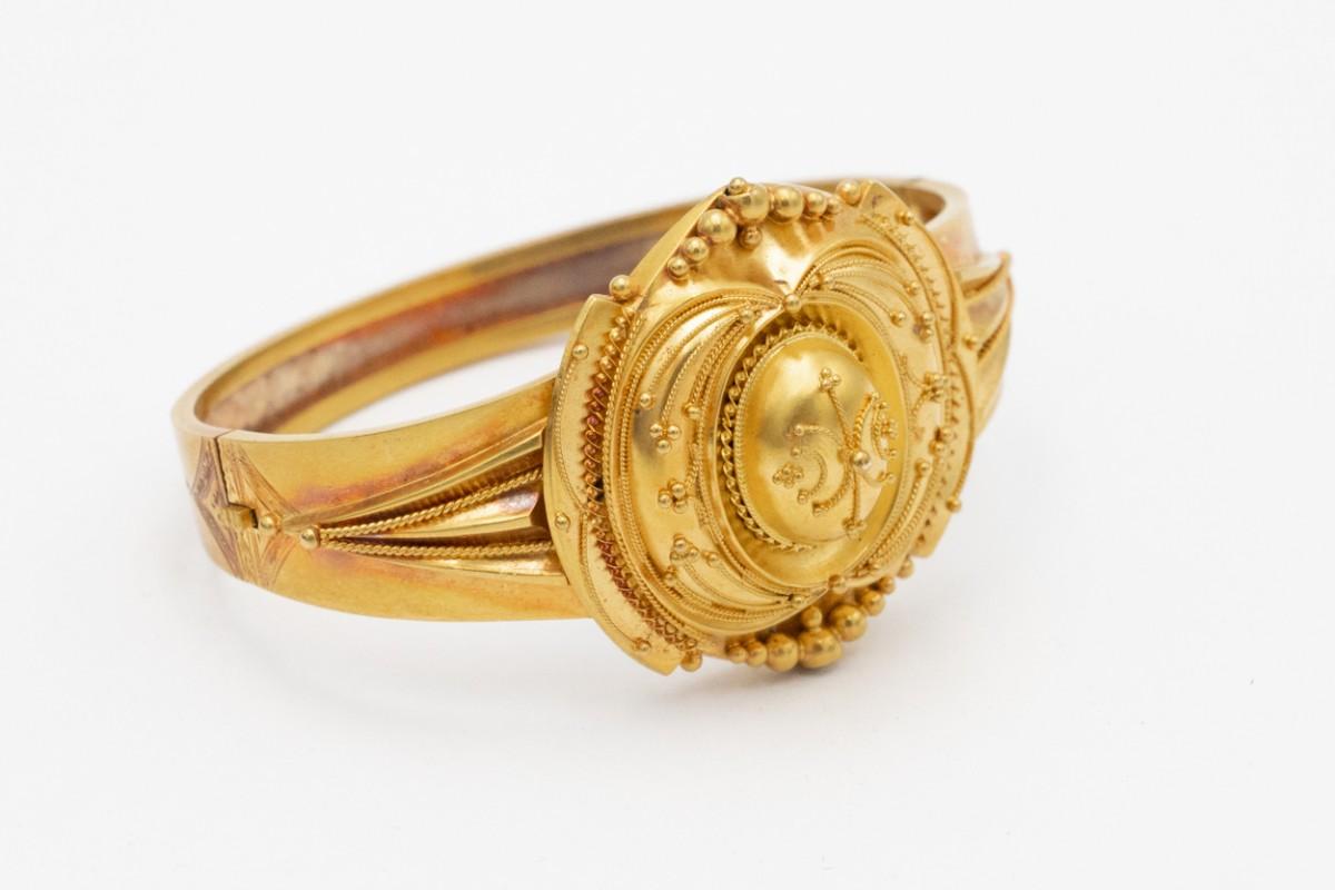 Viktorianisches goldenes Armband, Großbritannien, frühes 19. Jahrhundert. im Angebot 1