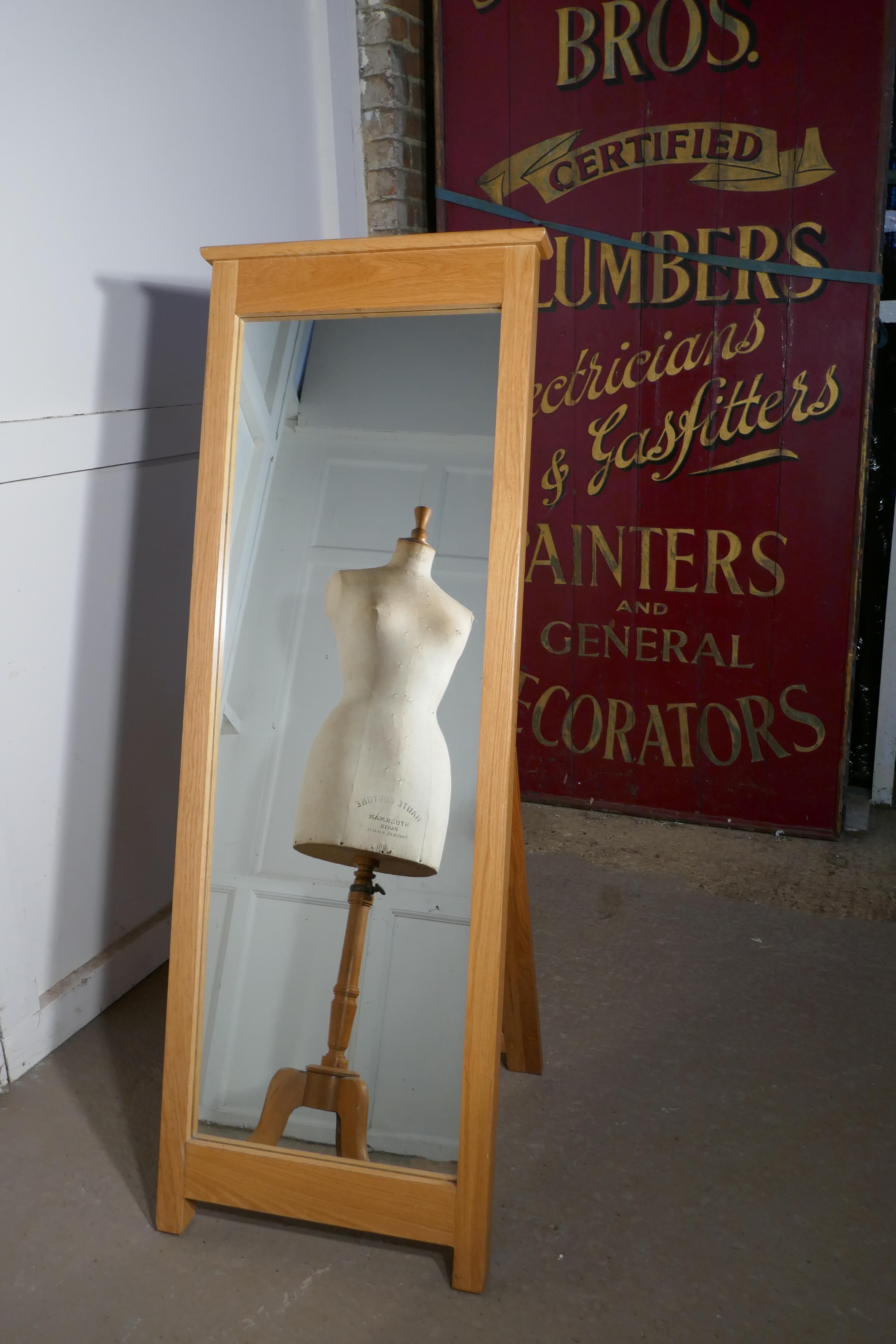 Victorian Golden Oak Arts & Crafts Cheval Mirror In Good Condition In Chillerton, Isle of Wight