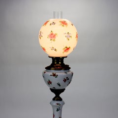Victorian Gone with the Wind Table Lamp, Electrified, C1900