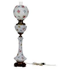 Victorian Gone with the Wind Table Lamp, Electrified, C1900