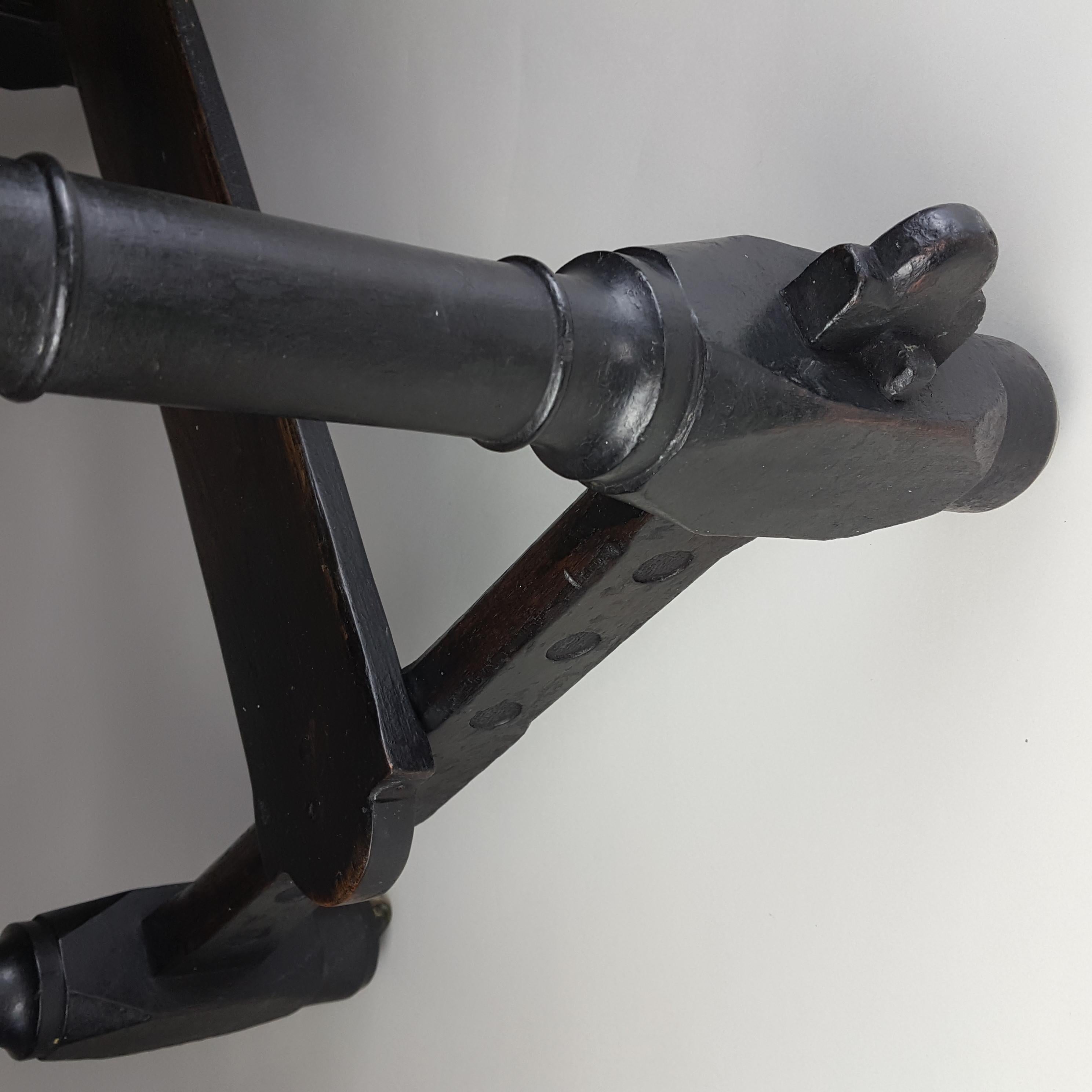 Ebonized Victorian Gothic ebonised and parquetry table. For Sale