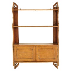 Used Victorian Gothic Oak Hanging Wall Cabinet, Wall Shelves, Scotland, 1900, H051