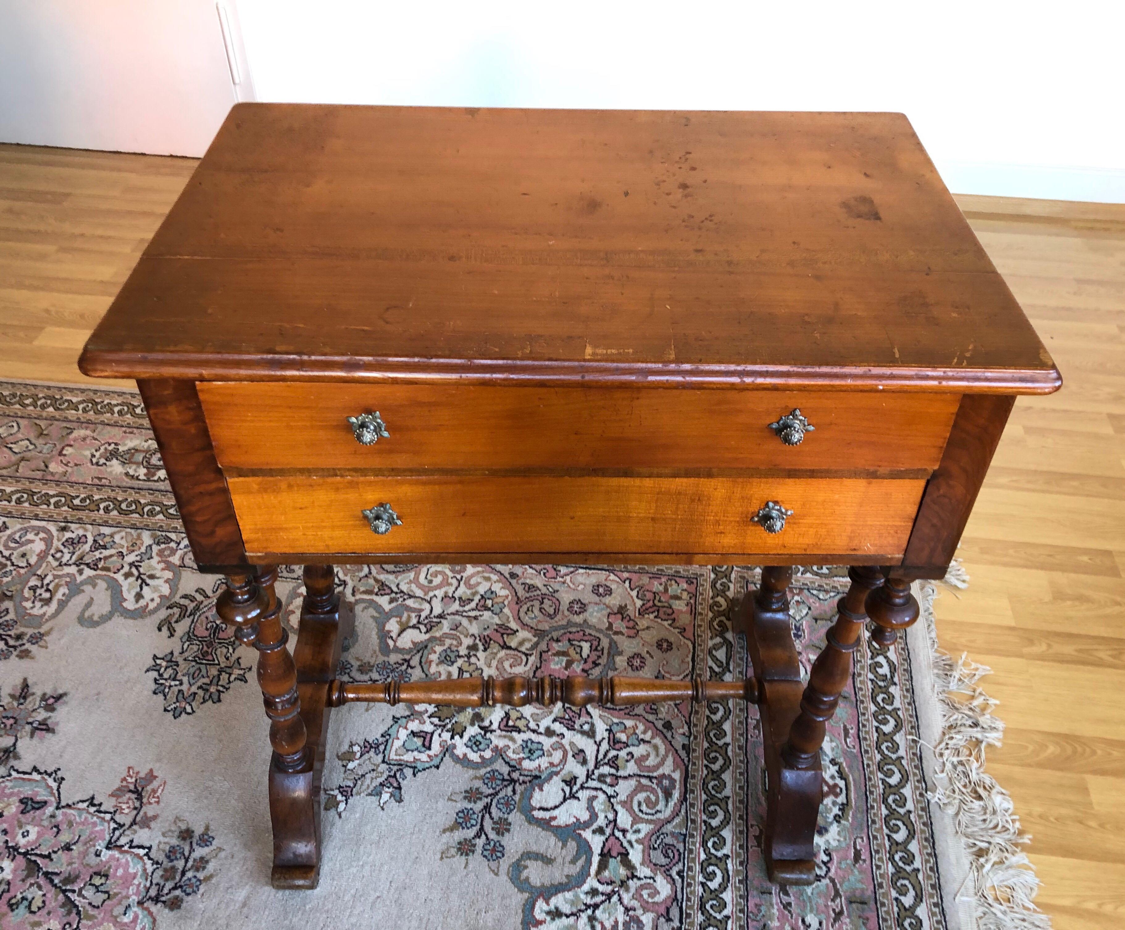 Victorian Gothic Revival Dressing Walnut Side Table, 19th Century ON SALE  2