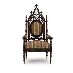 Gothic Revival Mahogany Arm Chair