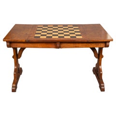 Used Victorian Gothic Revival Pollard Oak Games Table Attributed To Pugin