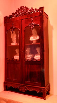 Victorian Gothic Revival Rosewood Bookcase