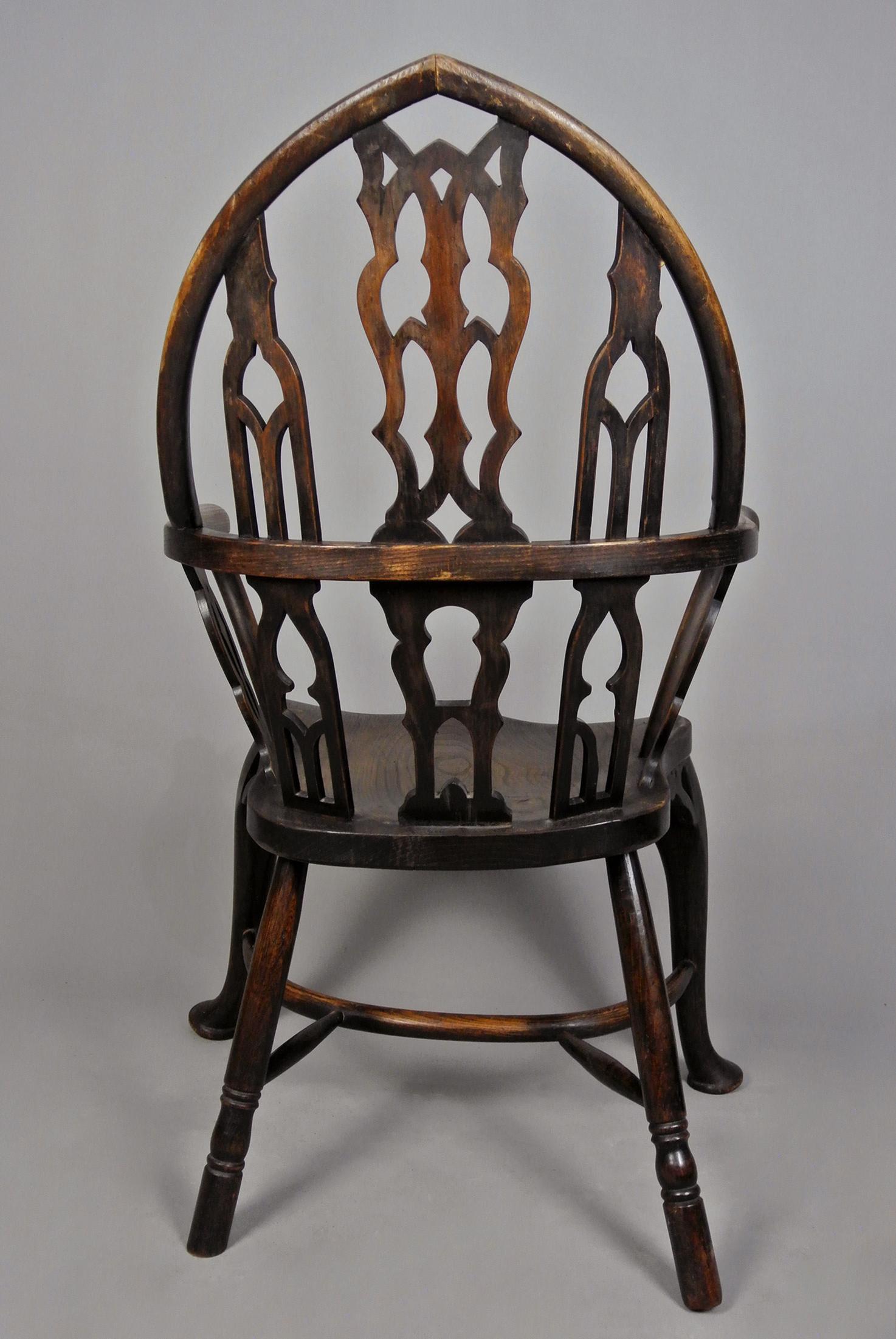 Frêne Fauteuil Victorien Gothique 