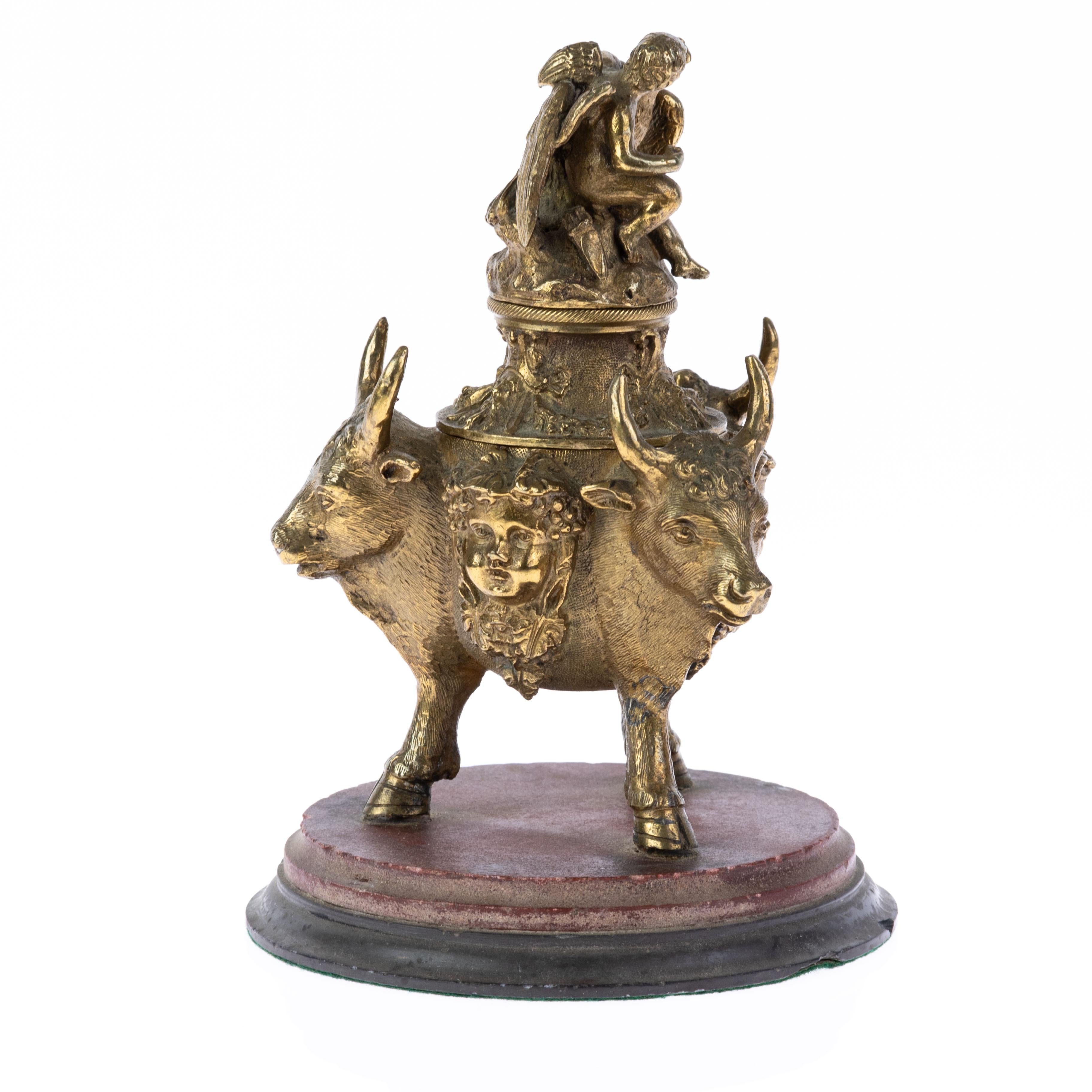 Victorian Grand Tour Bronze Bovine & Bacchus Inkwell 19th Century

Free international shipping

