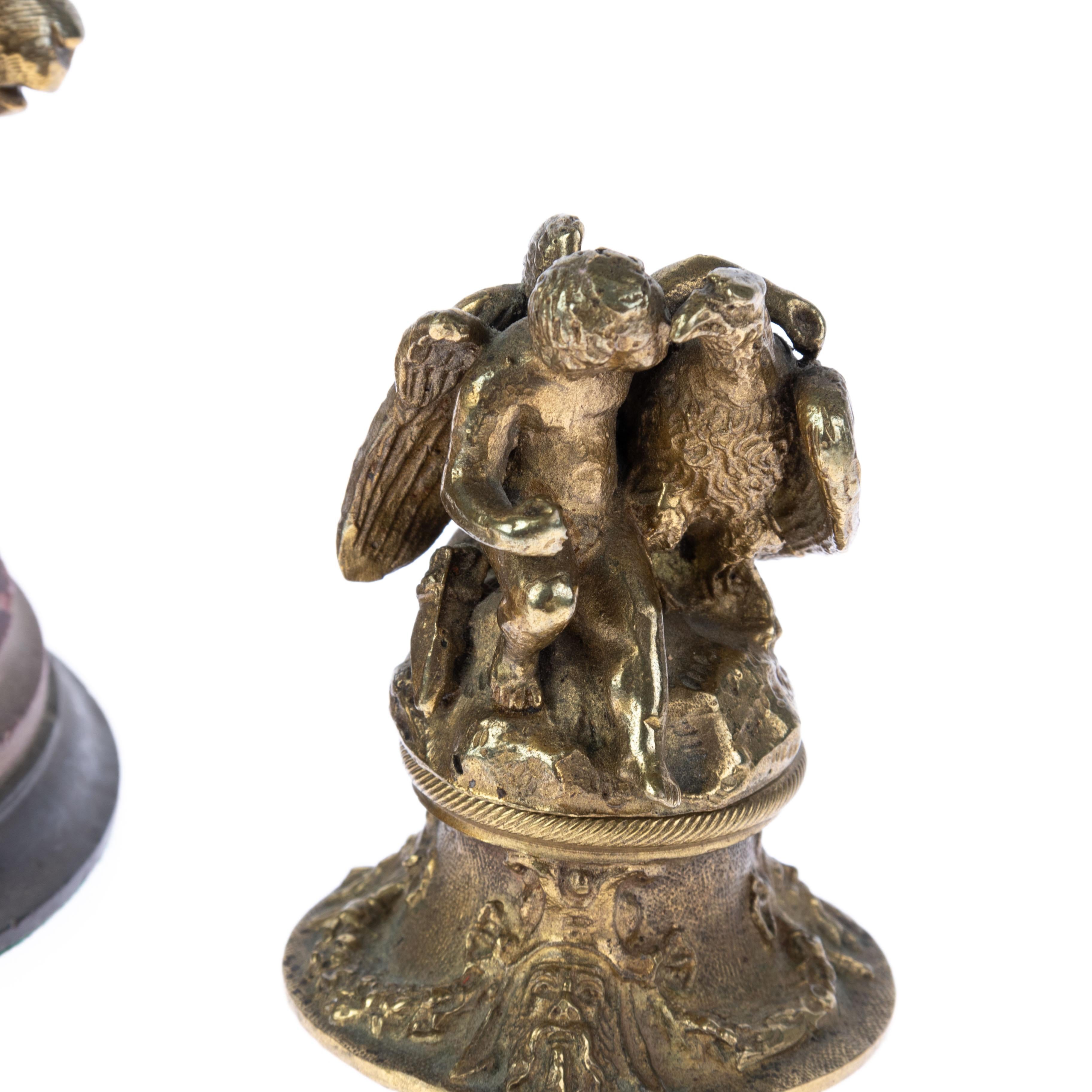 Victorian Grand Tour Bronze Bovine & Bacchus Inkwell 19th Century For Sale 4