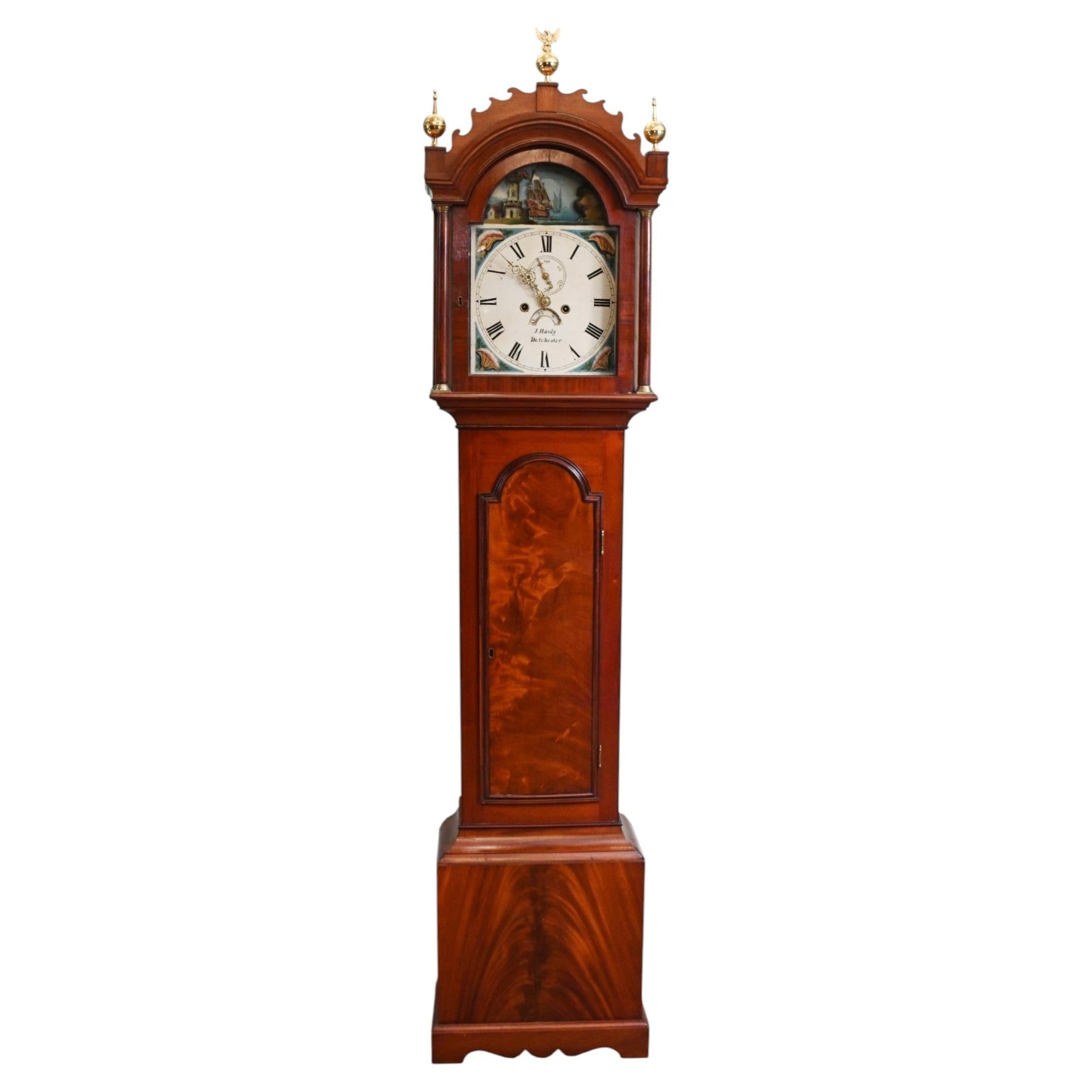 Victorian Grandfather Clock Long Case J Hardy Dorchester 1850