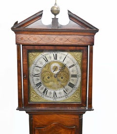 Victorian Grandfather Clock Longcase Mahogany Time Chime 1840