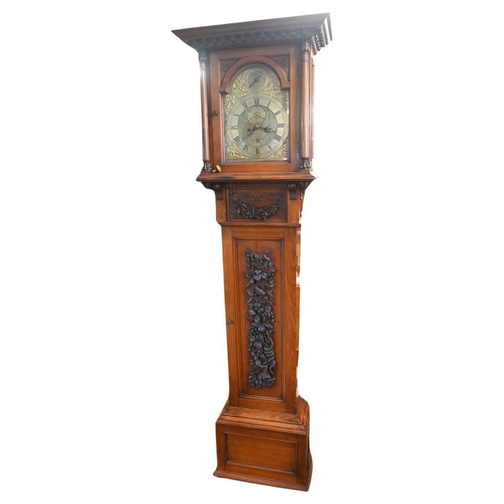 Reloj de pie victoriano Thomas Page Norwich Caja larga