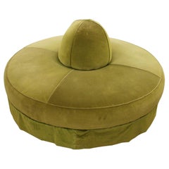 Victorian Green Circular Conversation Sofa, circa 1870