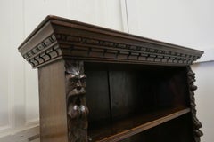 Victorian Green Man Gothic Open Bookcase