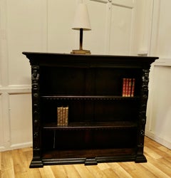Victorian Green Man Gothic Open Bookcase