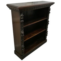 Victorian Green Man Gothic Open Bookcase