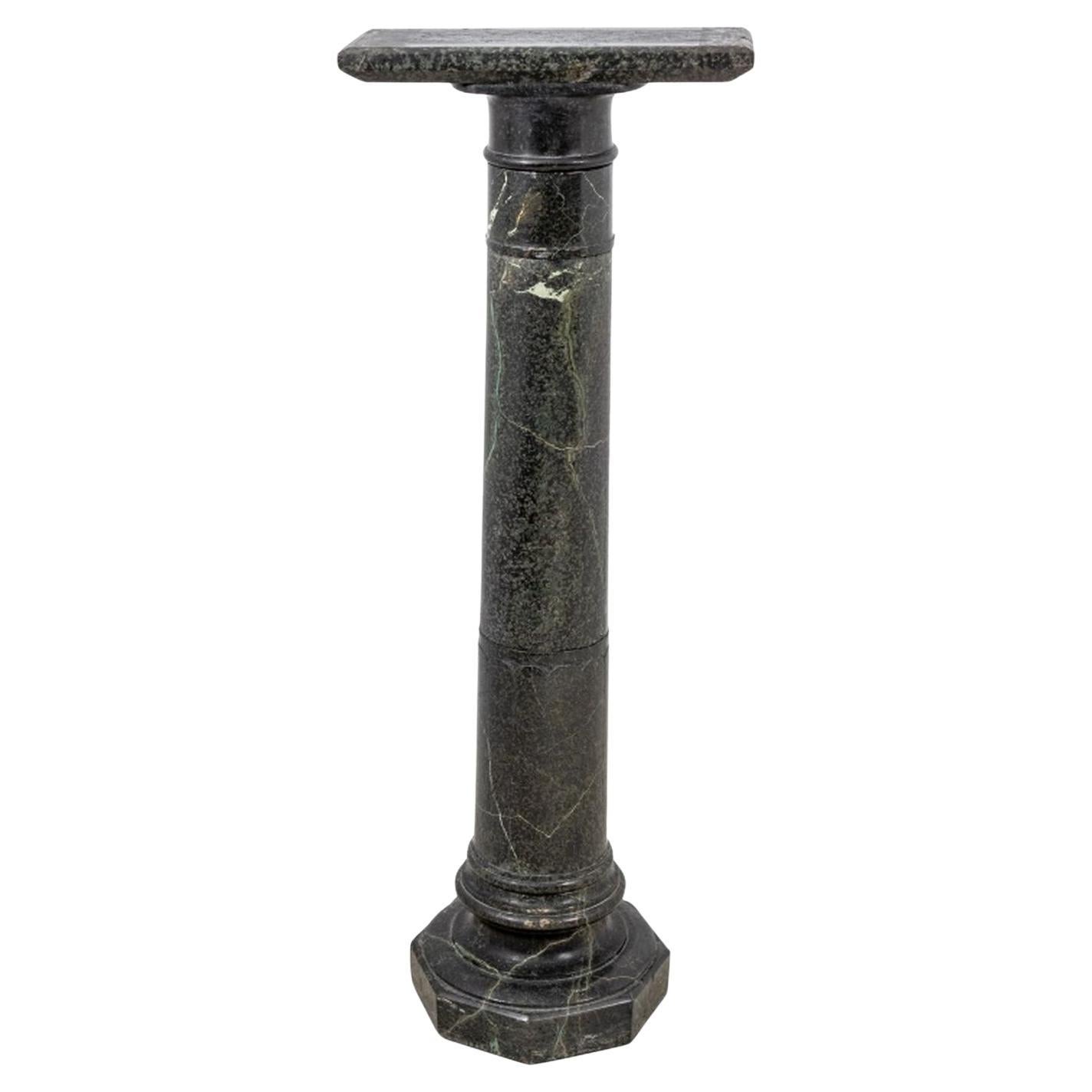 Victorian Green Serpentine Pedestal