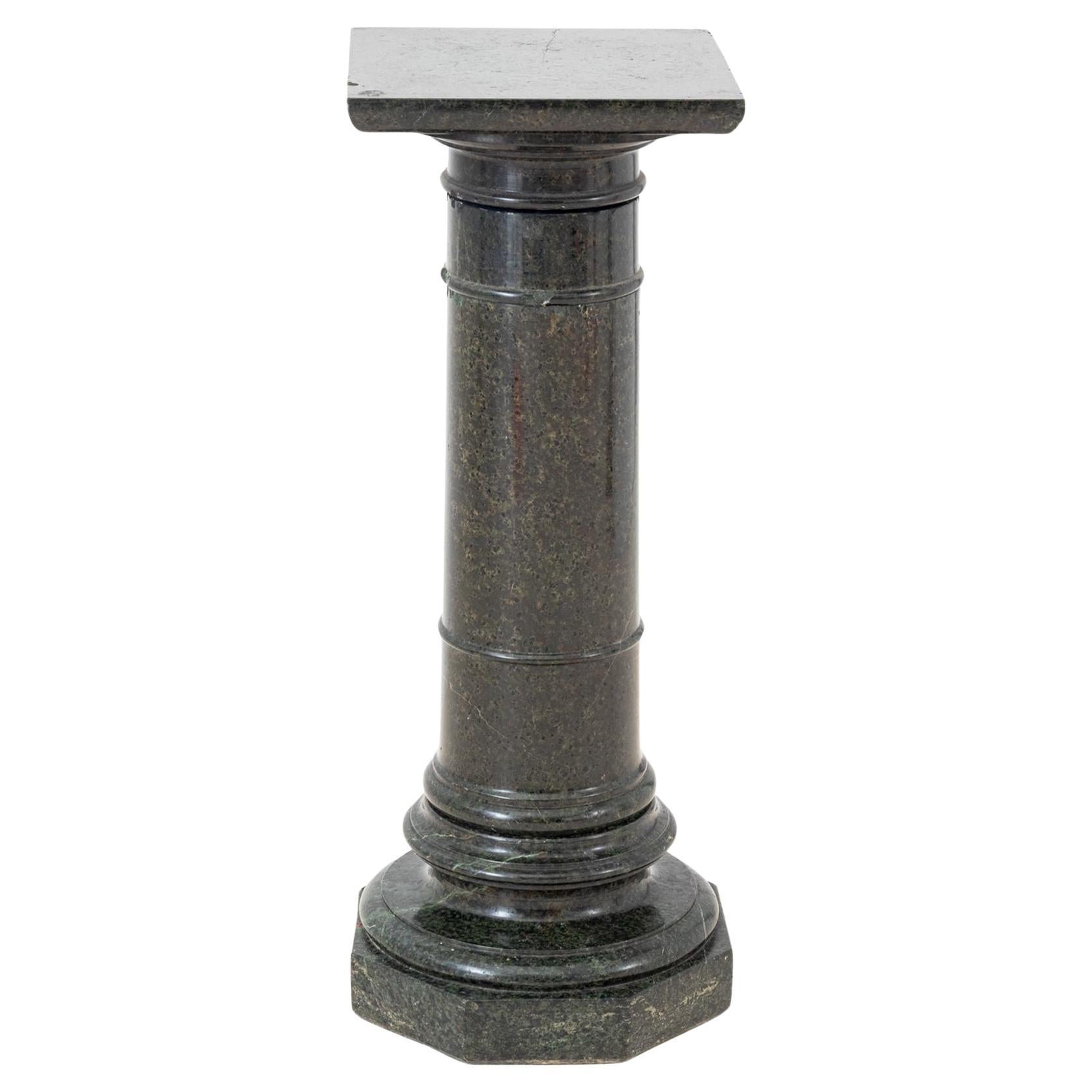 Victorian Green Serpentine Pedestal For Sale