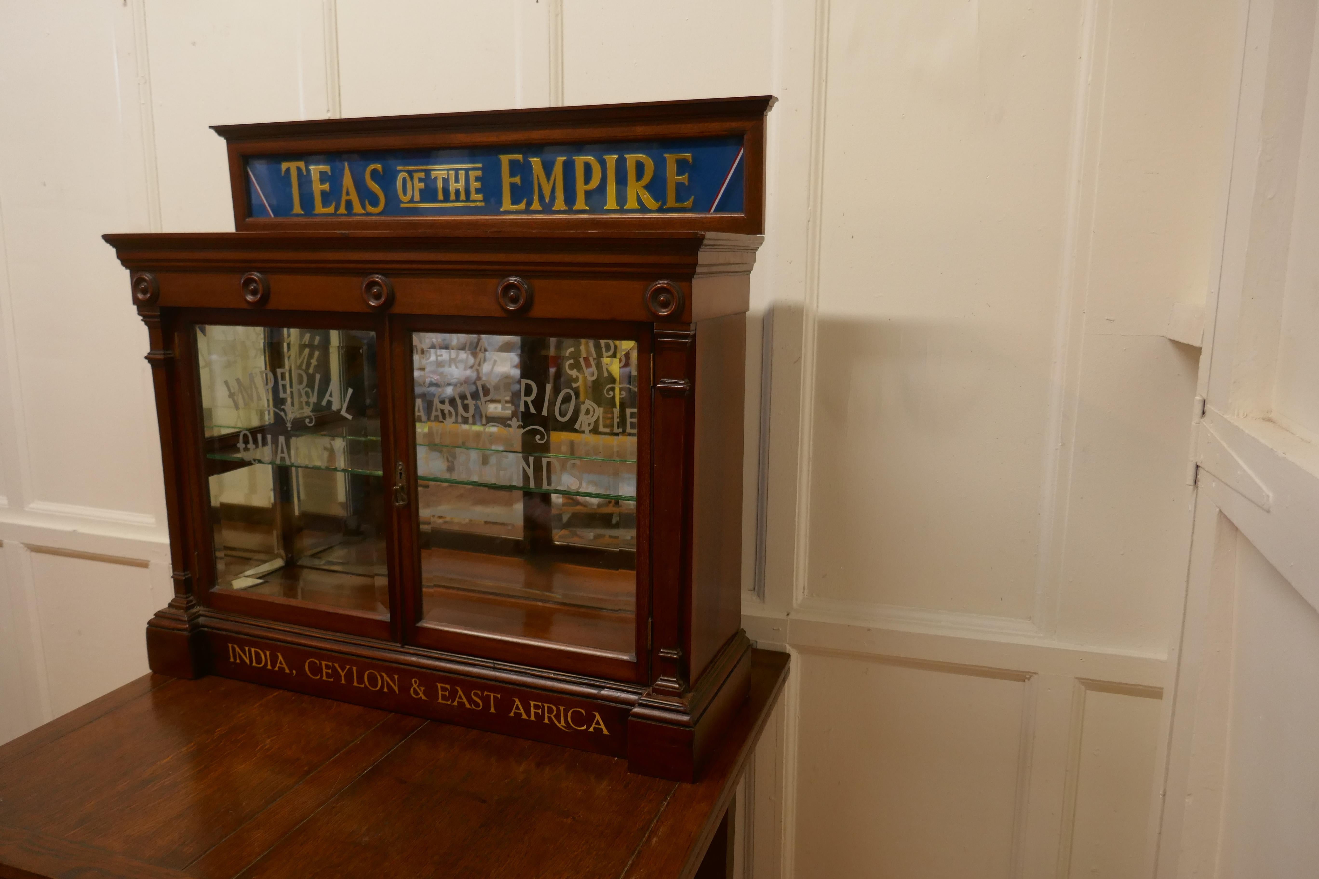 Art Glass Victorian Grocers Tea Cupboard, Tea Room, Cafe Display
